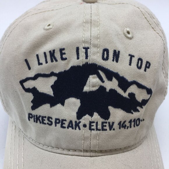 I like It On Top Beige Pikes Peak Baseball Cap Strapback Cotton Adult Noble Wear - Picture 2 of 7